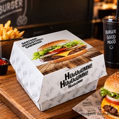 EMBALAGEM PARA HAMBÚRGUER H1 BRANCA