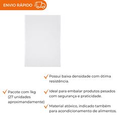 SACO PLÁSTICO BAIXA DENSIDADE CRISTAL 40X60X0,15