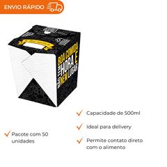 EMBALAGEM PARA REFEIÇÃO BOX 500ML PRETA