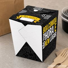 EMBALAGEM PARA REFEIÇÃO BOX 850ML PRETA