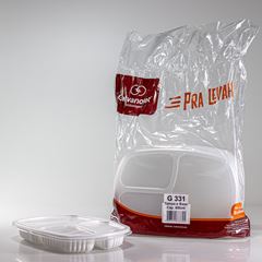 BANDEJA REFEICAO 3 DIVISORIA BRANCA 850ML G 331 SF
