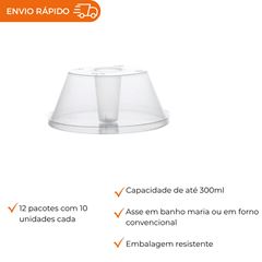 FORMA PUDIM COM TAMPA 300ML - PW63 TWH