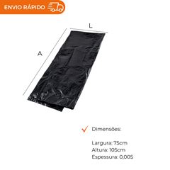 SACO PARA LIXO REFORÇADO 110L - 75X105CM - PRETO