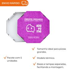 EMBALAGEM PARA PIZZA 35CM TÉRMICA AIQFOME