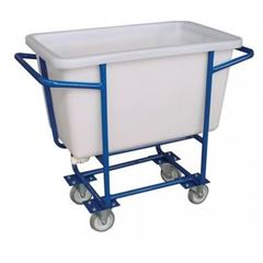 CARRO CUBA COM ESTRUTURA METÁLICA 180L - BRANCO