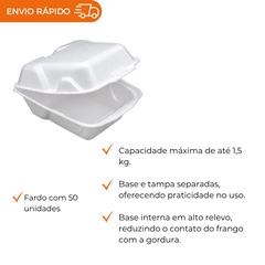 FRANGUEIRA DE ISOPOR COM TAMPA - PTF-220