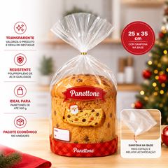 SACO PLÁSTICO DE POLIPROPILENO IMPRESSO PANETONE 25X35