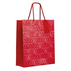 SACOLA PAPEL PREMIUM M 26X31X10 VERMELHA