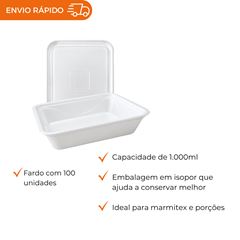 MARMITEX DE ISOPOR COM TAMPA 1000ML - DM90