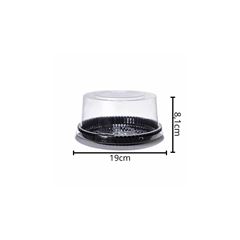 EMBALAGEM PET TORTA MINI PRETA - P 32 MÉDIA PREMIUM