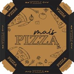 EMBALAGEM PARA PIZZA 35CM KRAFT IMPRESSA MAIS PIZZA
