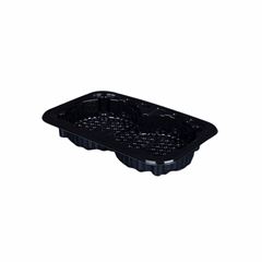 BANDEJA ALTA BARREIRA 15X23X3,5CM PRETA