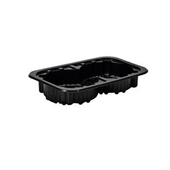 BANDEJA ALTA BARREIRA 23X15X35CM HAMBURGUER PRETA