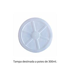 TAMPA PLÁSTICA 300ML TRANSPARENTE PS COM FURO - TPTF-300