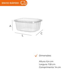 POTE 480ML COM LACRE RETANGULAR - F953