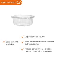 POTE 480ML COM LACRE RETANGULAR - F953