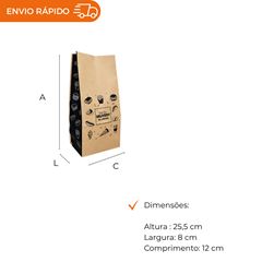 SACO DE PAPEL KRAFT S.O.S. LANCHE 3KG