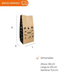 SACO DE PAPEL KRAFT S.O.S. LANCHE 10KG
