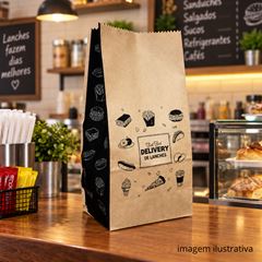 SACO DE PAPEL KRAFT S.O.S. LANCHE 10KG