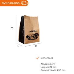 SACO DE PAPEL KRAFT S.O.S. DELIVERY 15KG