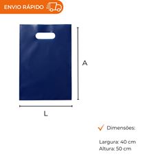 SACOLA BOCA DE PALHAÇO 40X50CM AZUL
