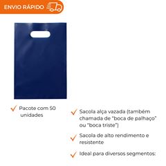 SACOLA BOCA DE PALHAÇO 40X50CM AZUL