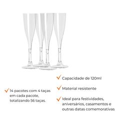 TAÇA ACRÍLICA PARA CHAMPAGNE 120ML CRISTAL