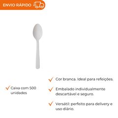 COLHER REFEIÇÃO BRANCA FORTE - CSB 606