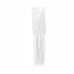 KIT SACHÊ GARFO FACA E GUARDANAPO BRANCO