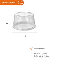 EMBALAGEM PET TORTA MINI BRANCA - G 32MA