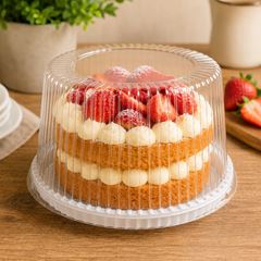 EMBALAGEM PET TORTA MINI BRANCA - G 32MA