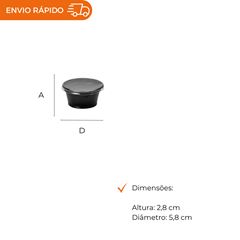 POTE 30ML COM TAMPA PARA MOLHOS PRETO PET - G 695