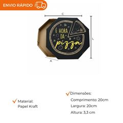 EMBALAGEM PARA PIZZA 20CM KRAFT IMPRESSA É HORA