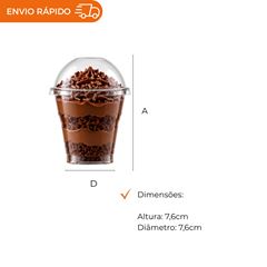 COPO 150ML DESCARTÁVEL PP BIODEGRADÁVEL CRISTAL COM TAMPA BOLHA