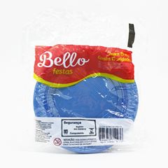 PRATO DESCARTÁVEL PEROLADO PS 15CM AZUL