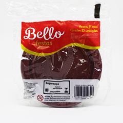 PRATO DESCARTÁVEL PS 15CM RASO VINHO BORDÔ