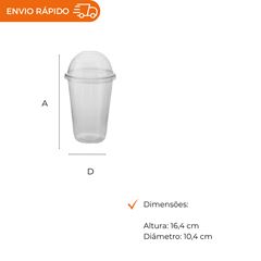 COPO 500ML PET COM TAMPA BOLHA - G 850SF