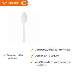 COLHER REFEIÇÃO BRANCA FORTE - TBFCRB-50F