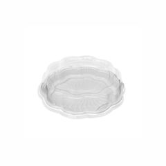 EMBALAGEM PET TORTA MINI BAIXA FLOWER BRANCA - G 32FB