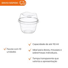 EMBALAGEM PET MOUSSE TAMPA ALTA - PL 670 SF