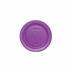 PRATO DESCARTÁVEL NEON PS 15CM ROXO