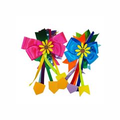 LAÇO JUNINO COM PRESILHA PARA CABELO