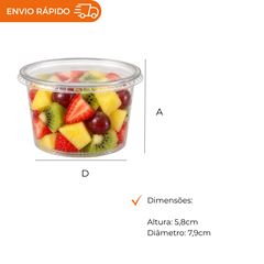 POTE 250ML COM SOBRE TAMPA - PP