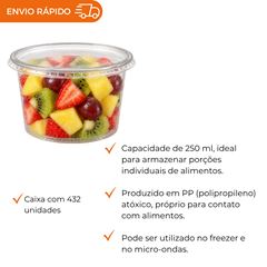 POTE 250ML COM SOBRE TAMPA - PP