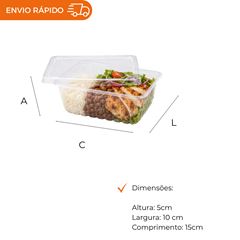 POTE 750ML COM TAMPA RETANGULAR PP - KPR-750