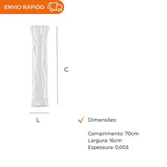 SACO PLASTICO POLIPROPILENO MICROPERFURADO 16X70