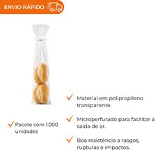 SACO PLASTICO POLIPROPILENO MICROPERFURADO 16X70