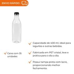 GARRAFA CRISTAL PET COM TAMPA 1000ML - G 3500