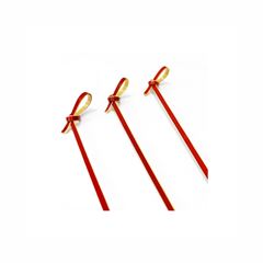 PALITO DE BAMBU PARA PETISCOS 12CM NÓ VERMELHO