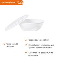MARMITEX DE ISOPOR COM TAMPA 750ML - PT-102 Q